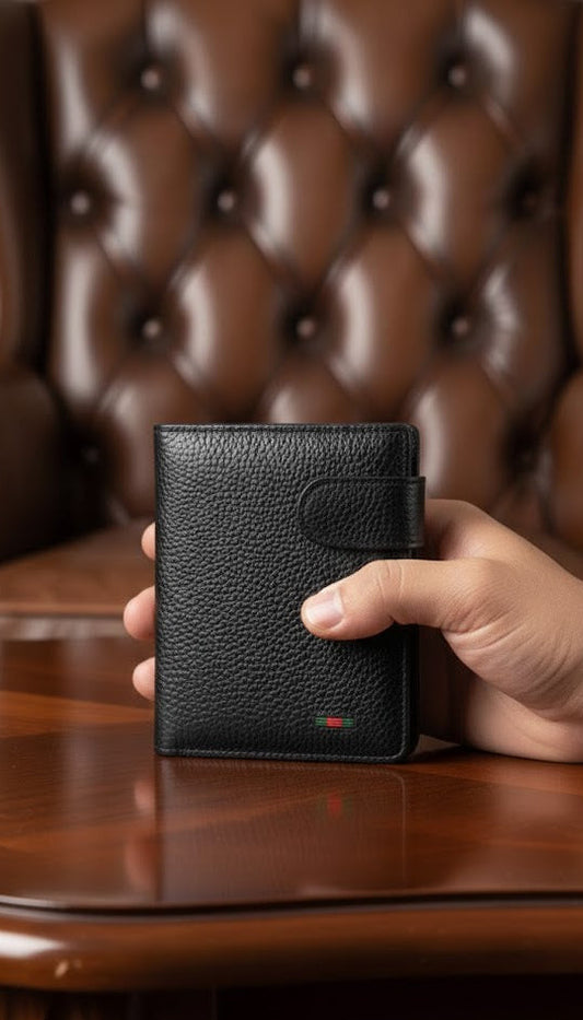Leather Wallets - Bi-Fold Black - BLW#3