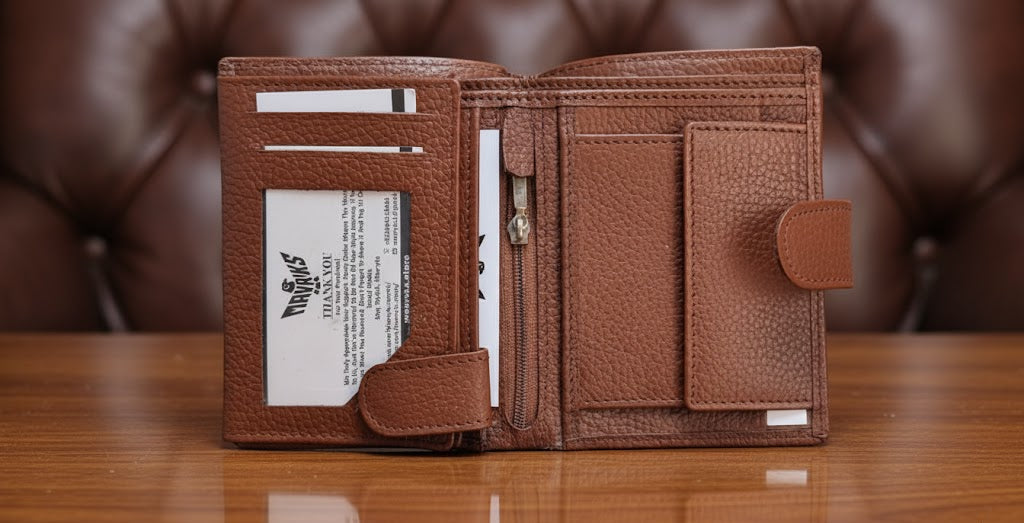 Leather Wallets - Bi-Fold Brown - BLW#3