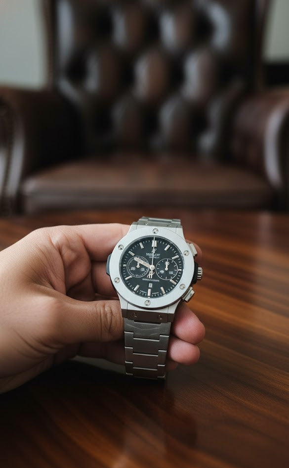 Watches - ChainWatch Silver-Black - CW#1