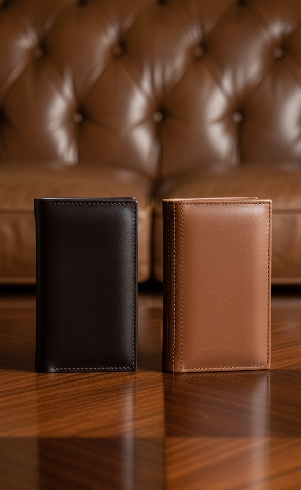 Leather Wallets - Checkbook Black - CBLW#2