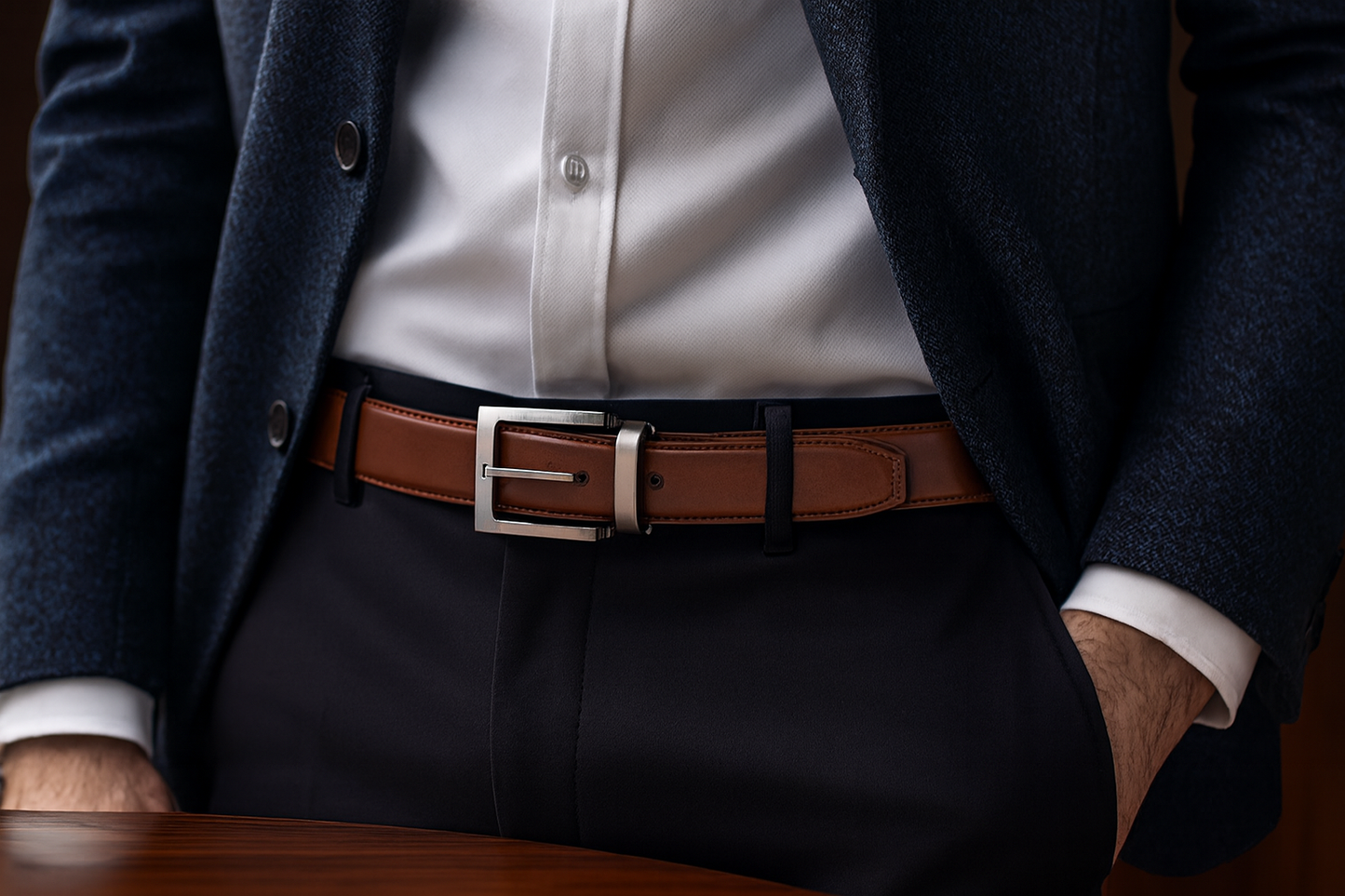 Leather Belts - 2 in 1 (Brown & Black) - LW#1