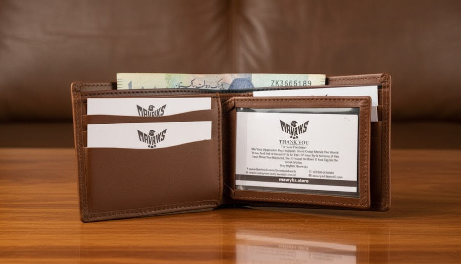 Gift / Combo Box - Soft Leather Wallet with Wrist Watch (Matching Color)