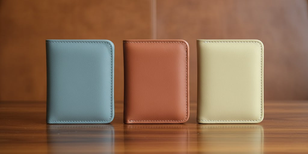 Leather Wallets - Bifold Beige - BLW#1