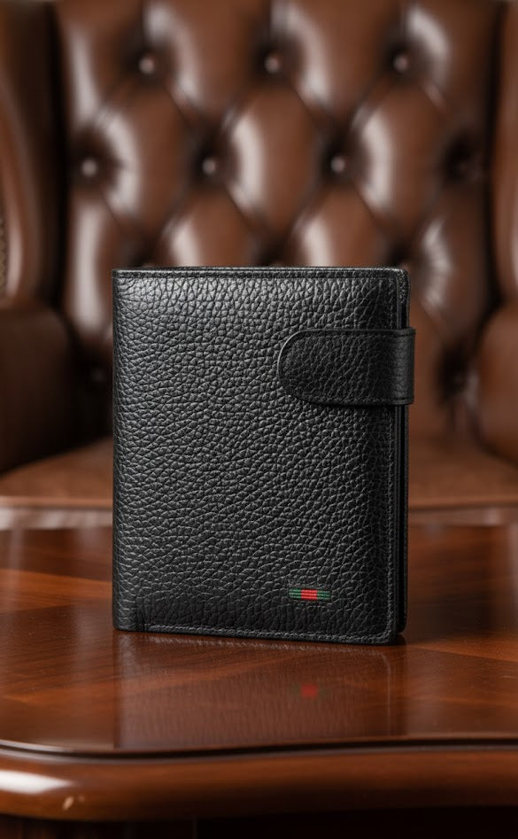 Leather Wallets - Bi-Fold Black - BLW#3
