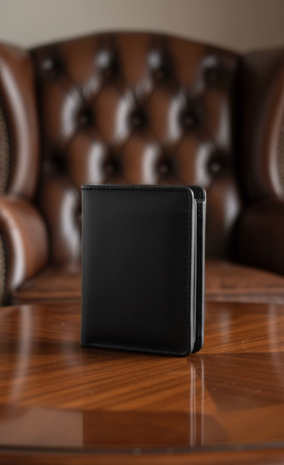 Leather Wallets - Bi-Fold Black - BLW#4