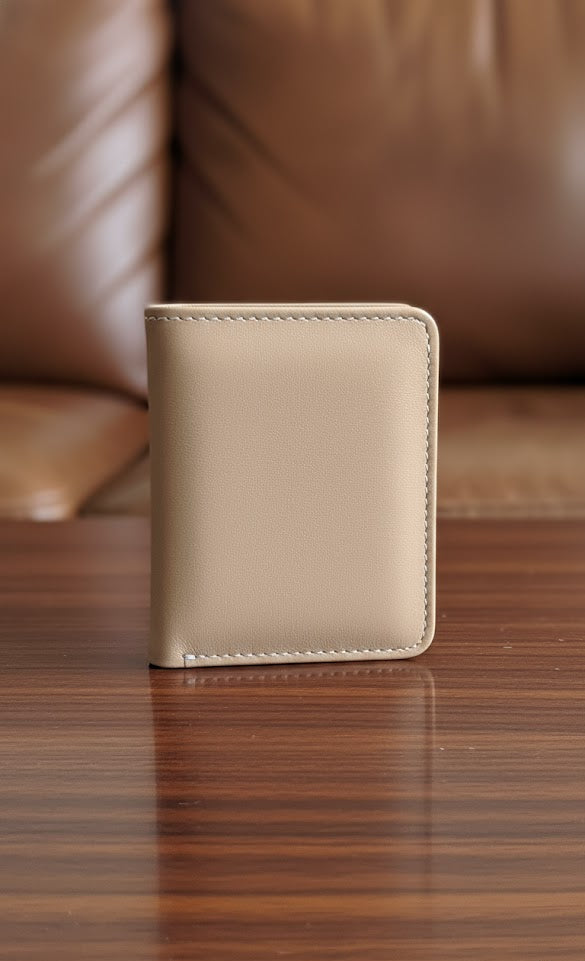 Leather Wallets - Bifold Beige - BLW#1