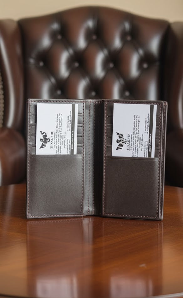 Leather Wallets - Checkbook Black - CBLW#2