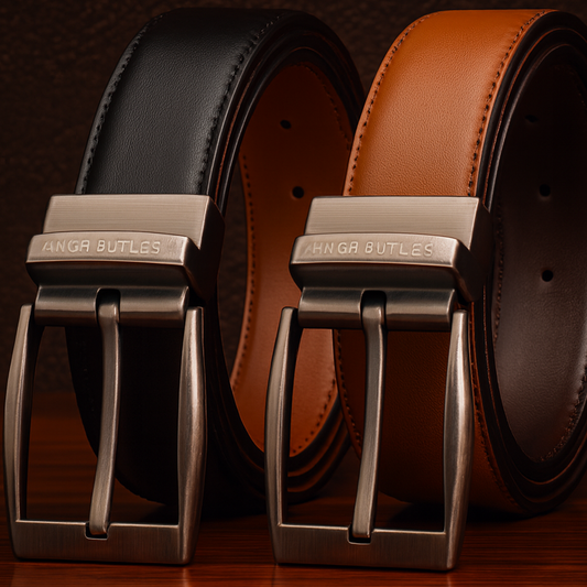 Leather Belts - 2 in 1 (Brown & Black) - LW#1