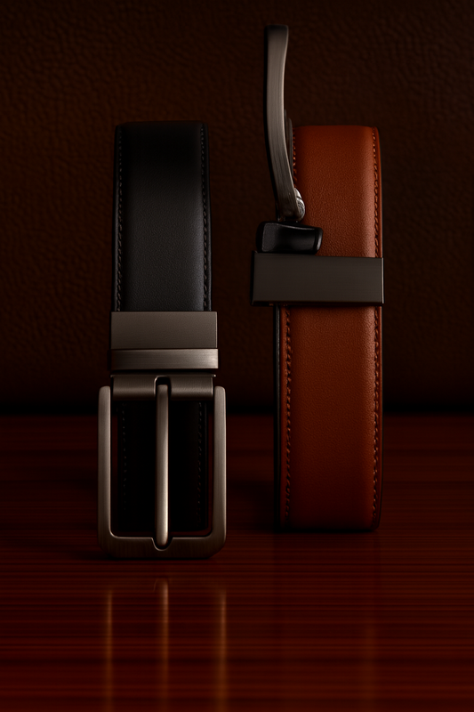 Leather Belts - 2 in 1 (Brown & Black) - LW#1