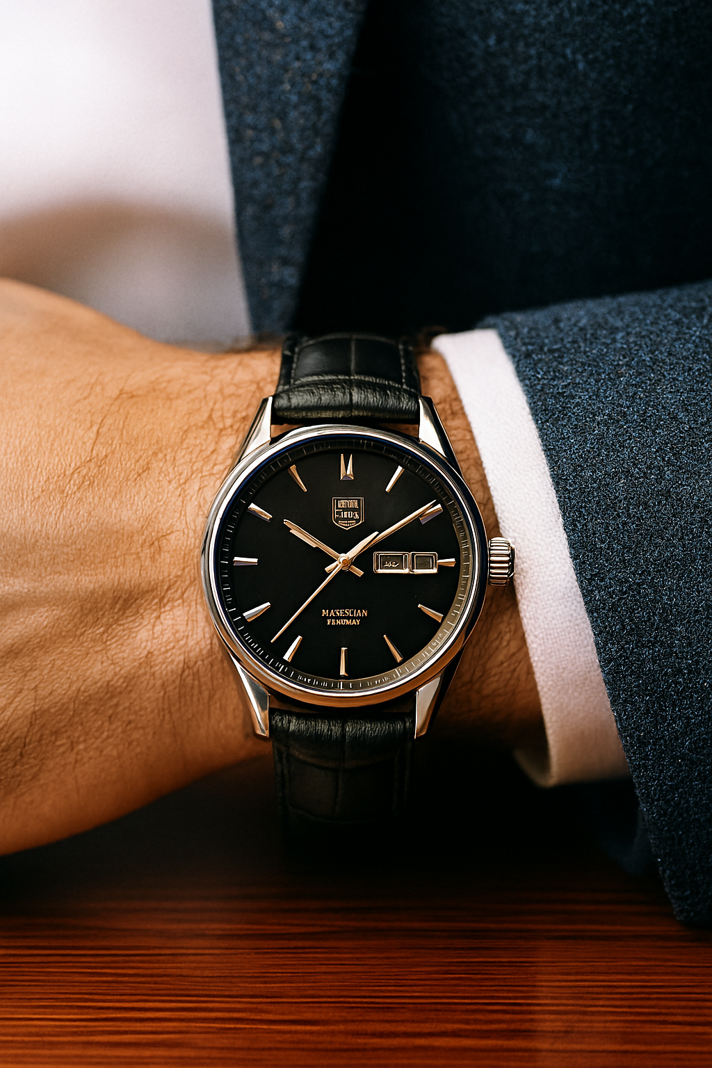 Leather Watches - Black - LW#1