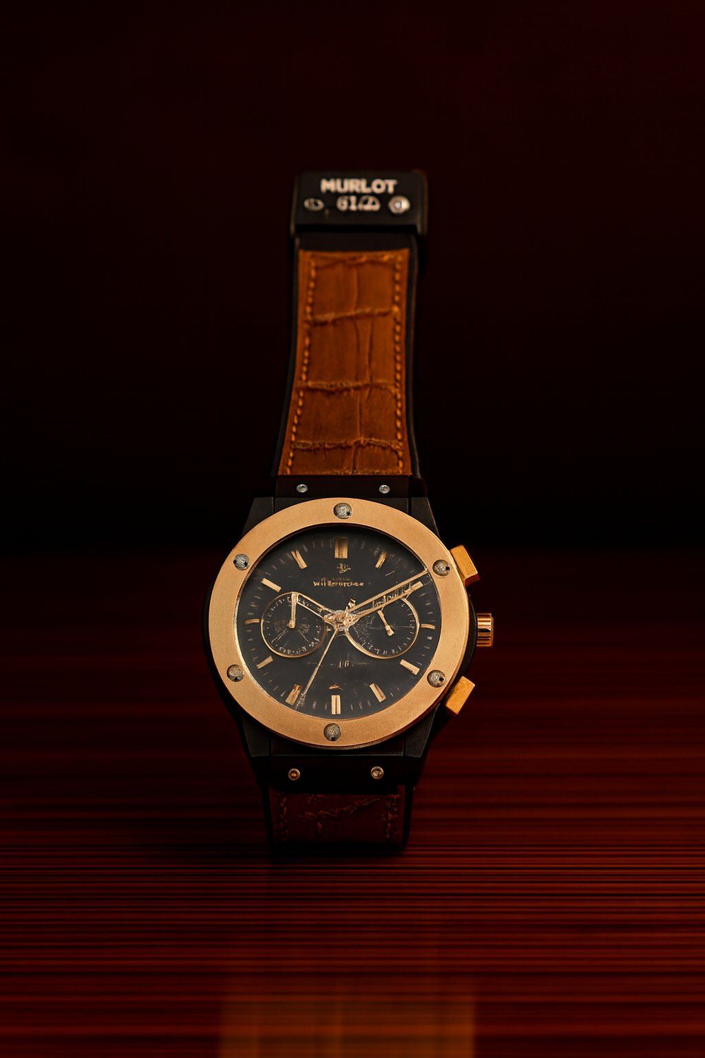 Premium Leather Watches - Brown-Gold - LW#1