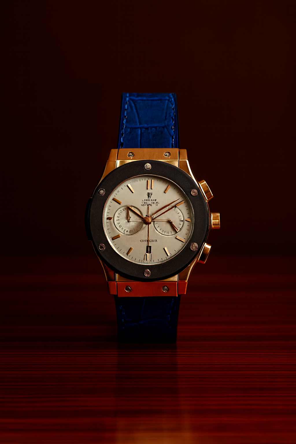 Premium Leather Watches - Blue-Gold - LW#1