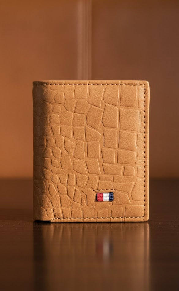 Leather Wallets - Three-Flap Khaki / Sand - TFLW#1
