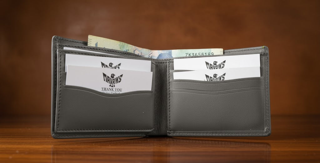 Leather Wallets - Three-Flap Grey - TFLW#2