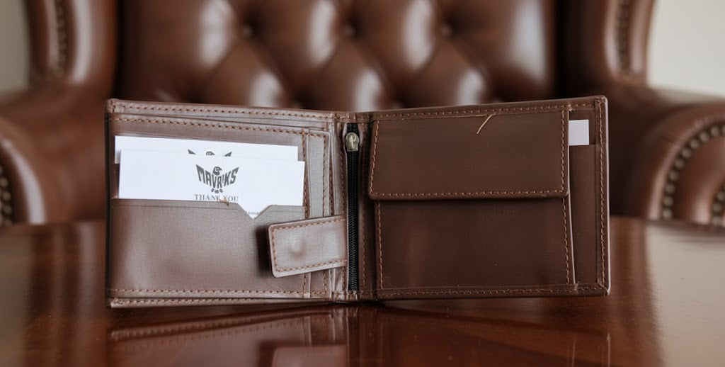 Leather Wallets - Three-Flap Brown - TFLW#3