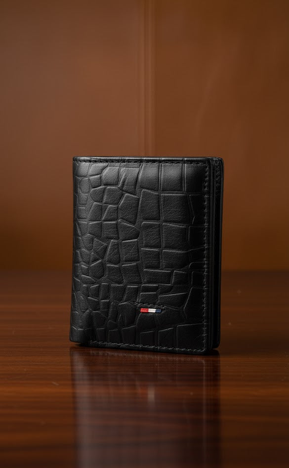 Leather Wallets - Three-Flap Black - TFLW#1