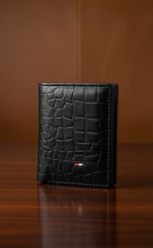 Leather Wallets - Three-Flap Black - TFLW#1