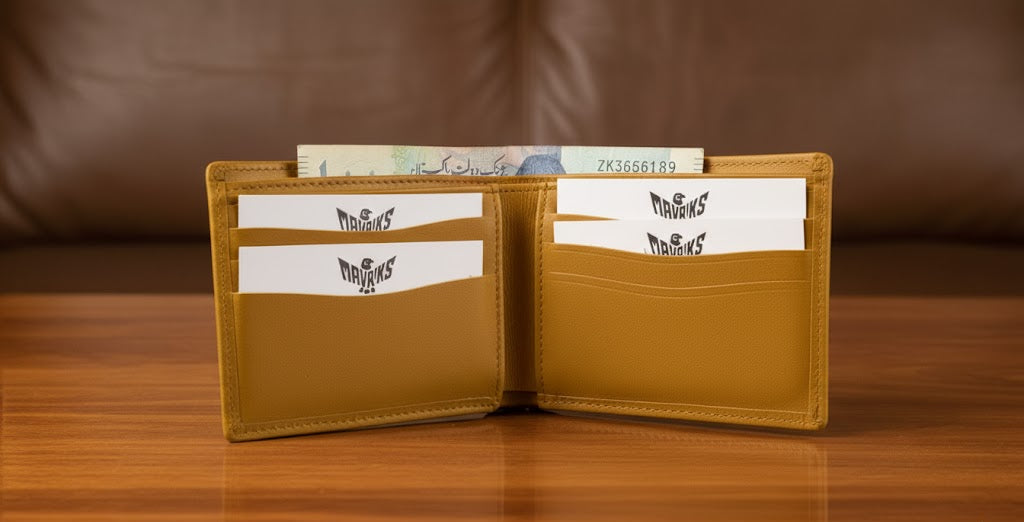 Leather Wallets - Three-Flap Khaki / Sand- TFLW#2