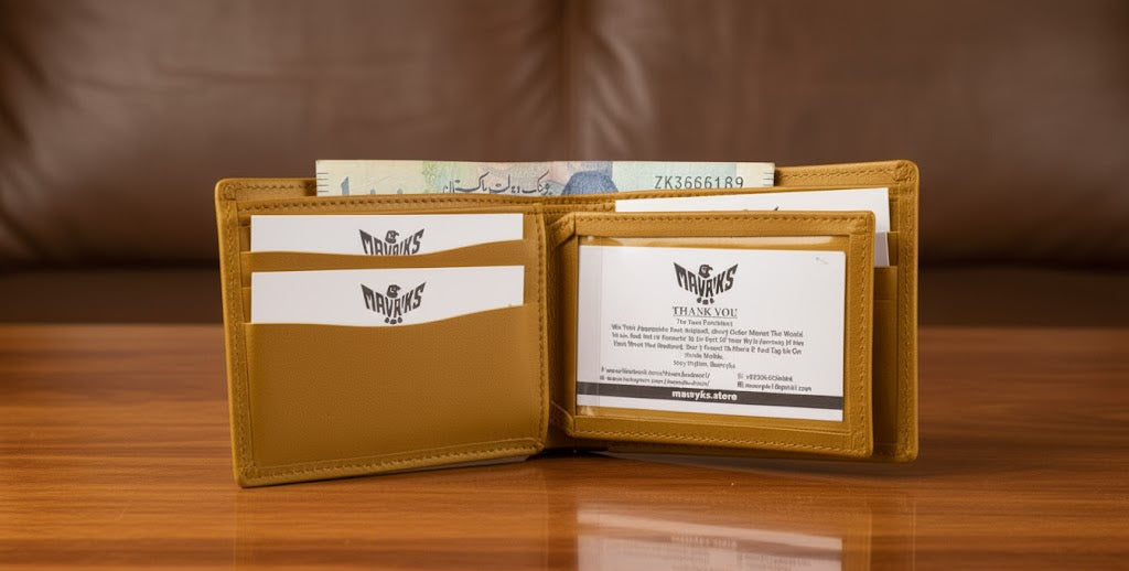 Leather Wallets - Three-Flap Khaki / Sand- TFLW#2