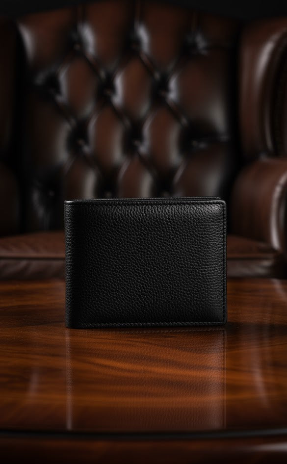 Leather Wallets - Trident Black - TLW#1