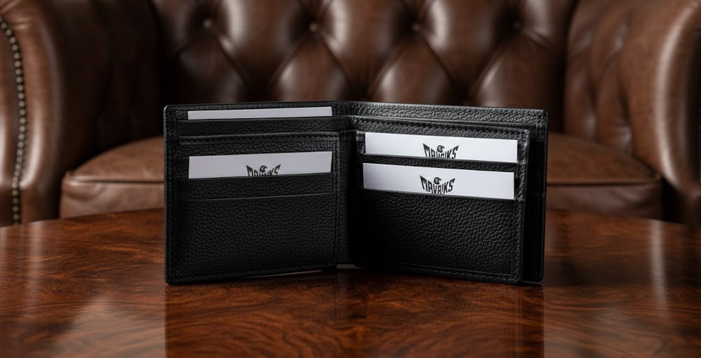 Leather Wallets - Trident Black - TLW#1