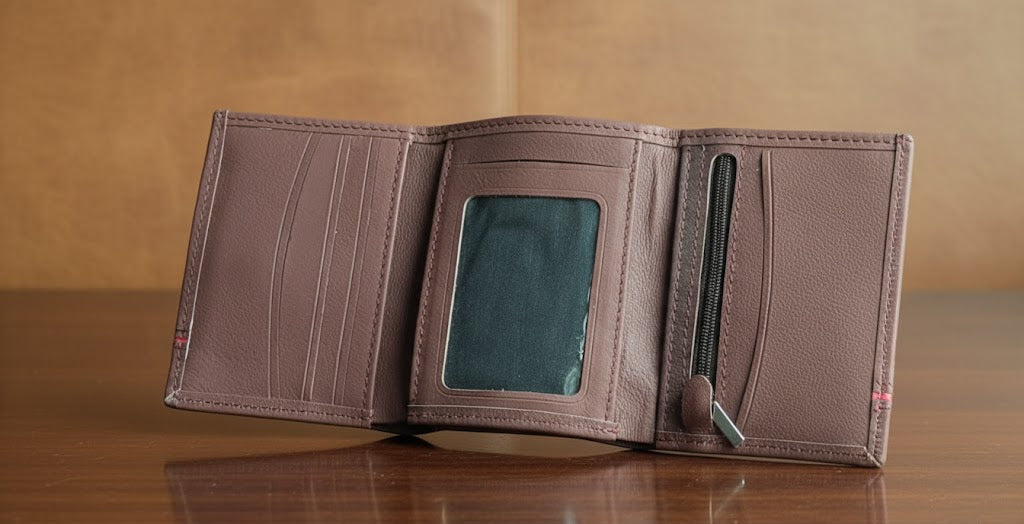 Leather Wallets - Trifold Brown - TLW#1