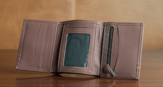 Gift / Combo Box - Soft Leather Wallet with Wrist Watch (Matching Color)